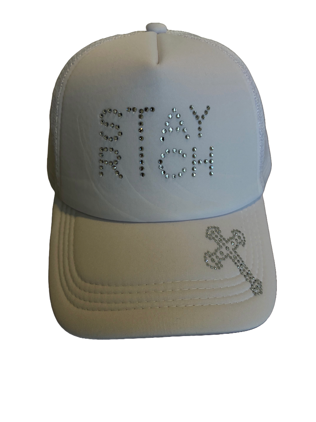 ALL WHITE RHINESTONE SNAPBACK