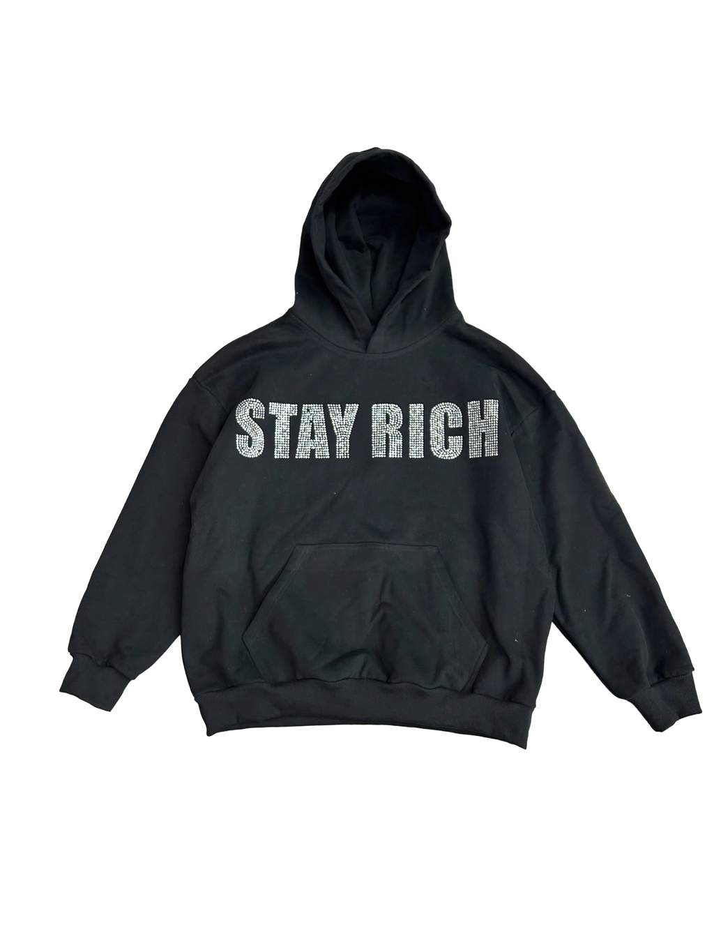 STAY RICH RHINESTONE HOODIE