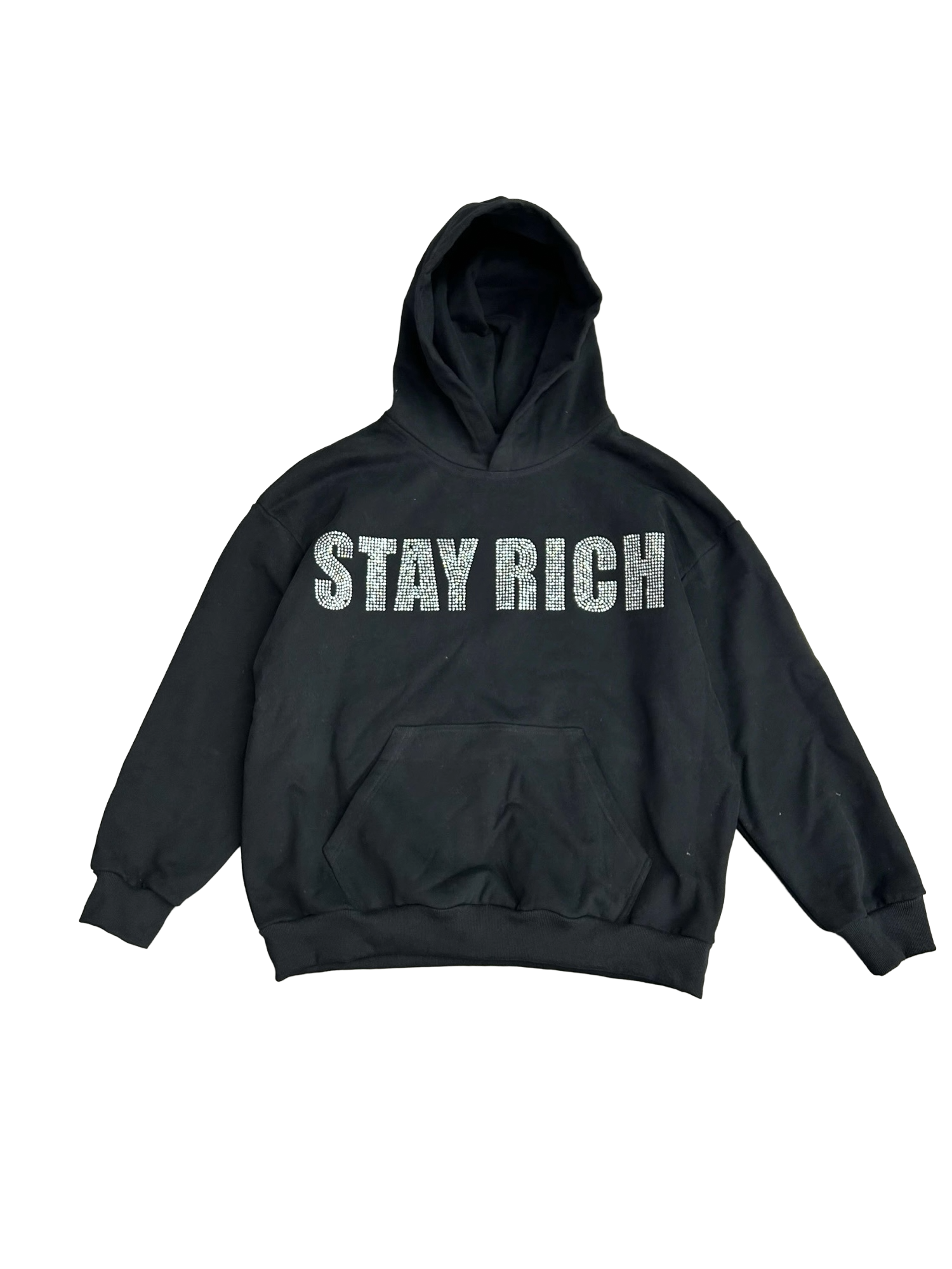 STAY RICH RHINESTONE HOODIE